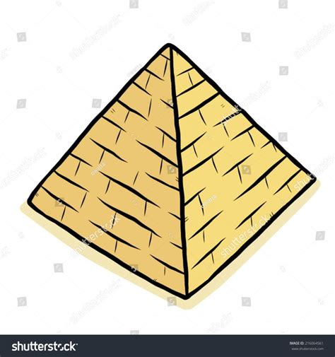 Pyramid U002F Cartoon Vector And Illustration Hand Drawn Style