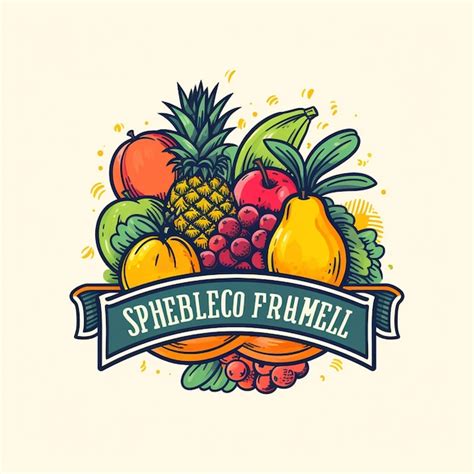 Premium Photo | A mix fruit logo design