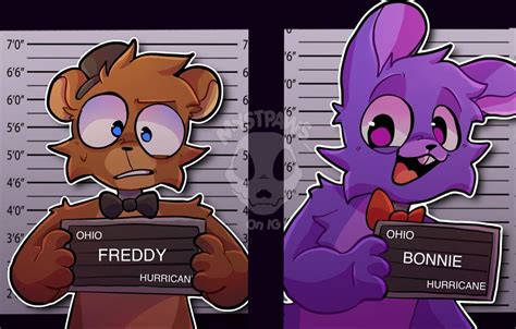 Barbie Mugshot Trend But With Fnaf In Fnaf Freddy Anime