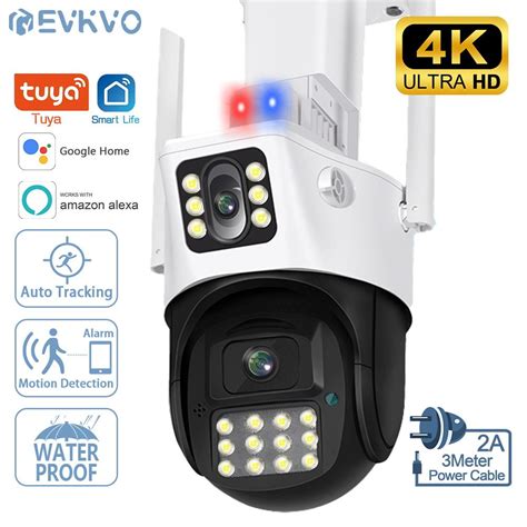 Kaufe Evkvo Mp K Dual Lens Ptz Wifi Berwachung Ip Berwachungskamera