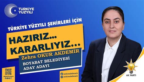 Zehra Okur Akdemir Se Ilirsem Boyabat N Lk Kad N Belediye Ba Kan