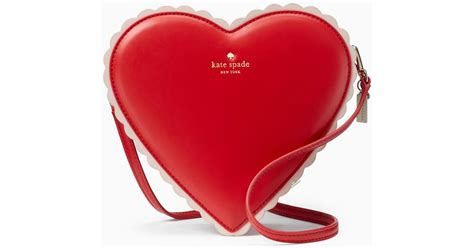 Kate Spade Satin Yours Truly Chocolate Heart Bag In Red Lyst