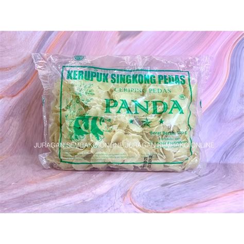 Jual PANDA Kerupuk SINGKONG PEDAS 500gr MURAH Ceriping Pedas Mentah