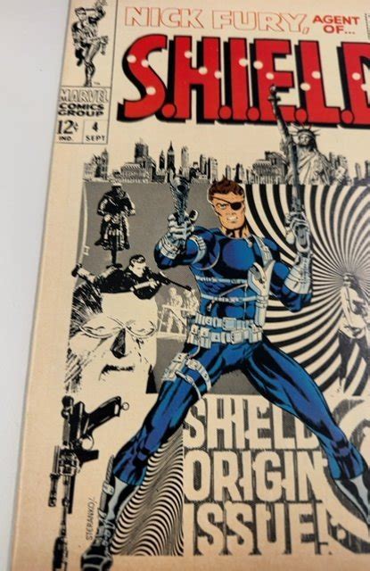 Nick Fury Agent Of SHIELD 4 1968 Signed By Steranko Tanning