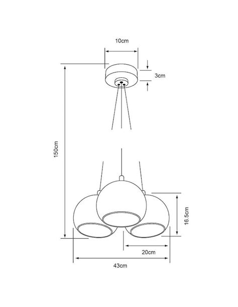 Lámpara colgante Tecnolite Agora III 6