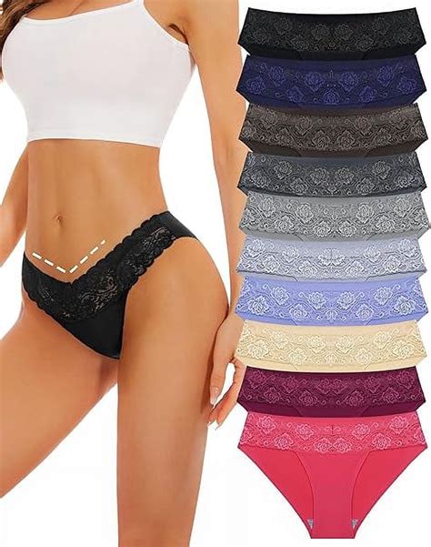 Sunm Boutique Seamless Underwear For Women Lace Panties No Show Bikini