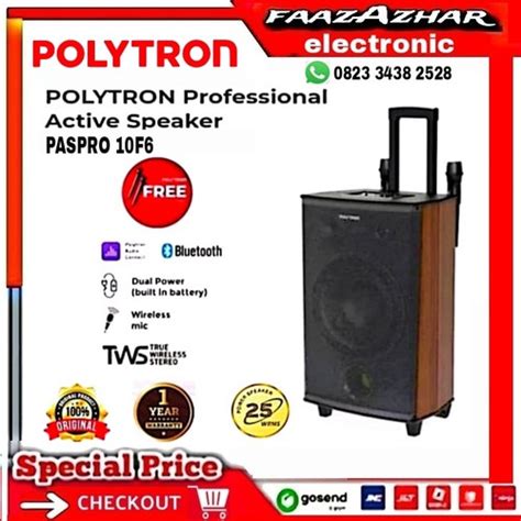 Jual Polytron PASPRO 10F6 Karaoke Bluetooth Profesional Active Speaker