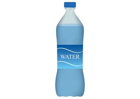 Flasche Wasser Clipart Flasche Wasser isoliert auf weißem Hintergrund