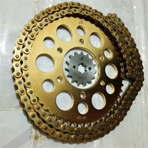 AR 15T 49T 50T 51T Gold Steel Motorcycle Sprocket Chain Set Yamaha TFX