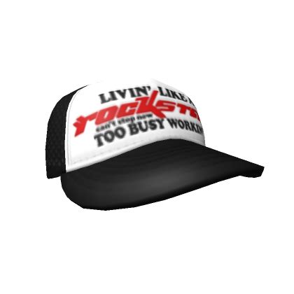 Black Rockstar Livin Y K Tilted Trucker Cap Roblox Item Rolimon S