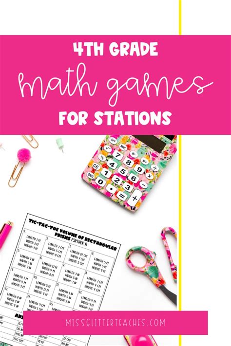 10 Math Games Grade 4 Classrooms Need - Miss Glitter Teaches