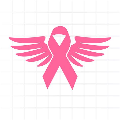 Cancer Ribbon Wing Svg Png  Eps Dxf Breast Etsy