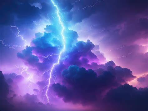 Premium AI Image | Thunder in clouds background