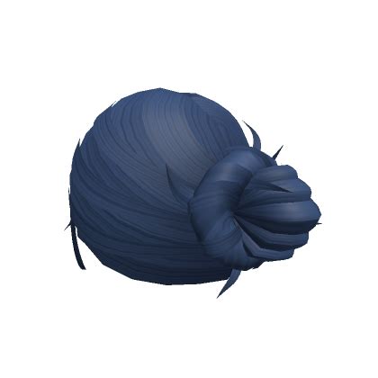 Dark Blue Messy Bun Hairstyle Roblox