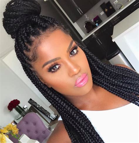 16 Different Ways To Style Your Box Braids From Triangular Parts To