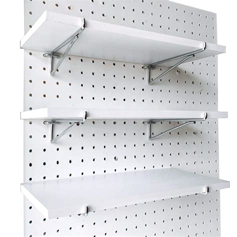 Buy Pegboard Shelf Set -3 Extra Heavy Duty Pegboard Shelves & Durable Steel Brackets 1/4"Holes ...