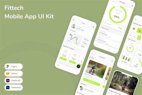 Fittech Mobile App UI Kit Graphic By Betush Creative Fabrica