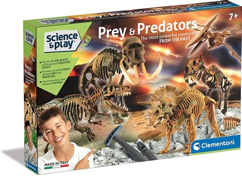 Clementoni Science Play Lab Prey And Predators Dinosauri Kit Fossili