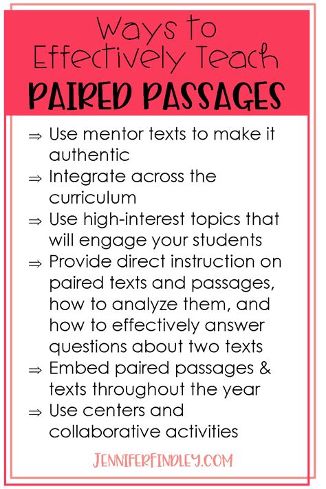 6 Ways To Effectively Teach Paired Texts And Paired Passages Free