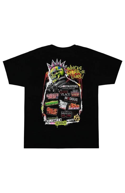 Halloween Horror Nights 2024 Hhn33 House Lineup Shirt Universal Studios