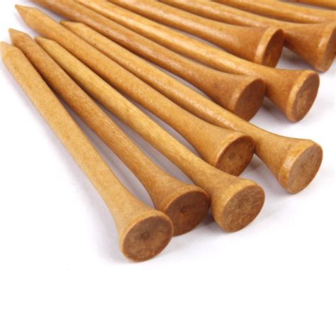 100pcs Professional Wooden Burlywood Golf Tees Standard 546983mm Long