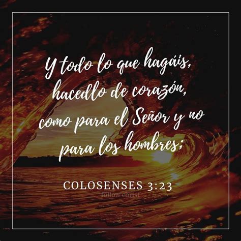 De Coraz N Y Para El Se Or Vers Culos B Blicos Biblia Colosenses