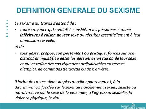 Le Sexisme Definition Generale Du Sexisme Le Sexisme