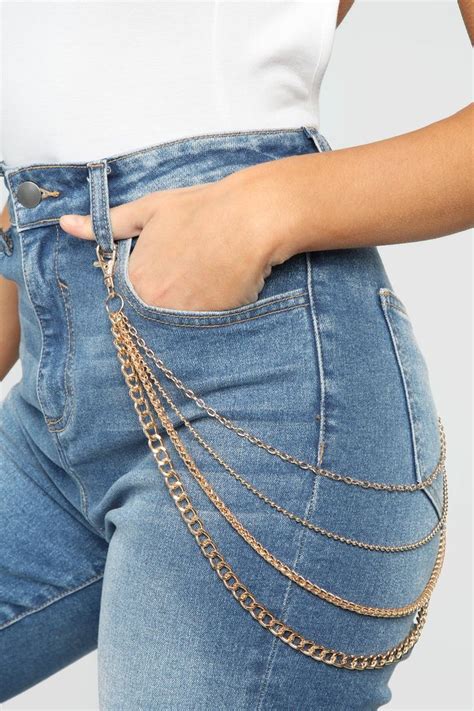 Chained Up Pant Chain Gold Pant Chains Jeans With Chains Chain Outfit