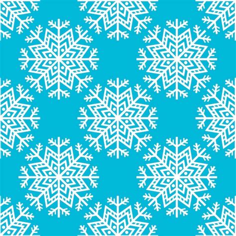 Premium Vector Snowflake Seamless Pattern