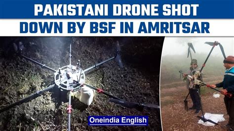 Bsf Shoots Down Pakistani Drone Along Border Near Amritsar Recovers