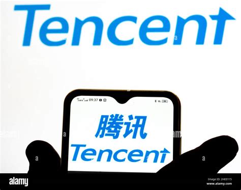 In This Photo Illustration Tencent Logo Seen Displayed On A Smartphone