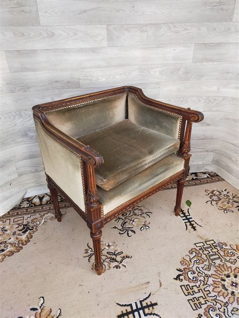 Proantic Petite Banquette De Chambre Louis Xvi