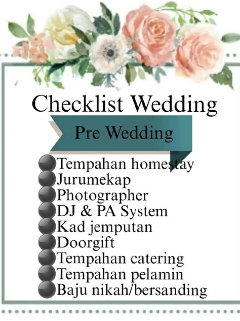 Checklist Perkahwinan Carian Lemon8