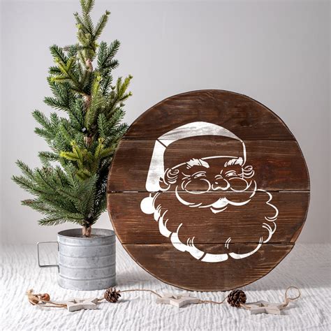 Santa Claus Stencil Design - Durable Stencil of Santa's Face