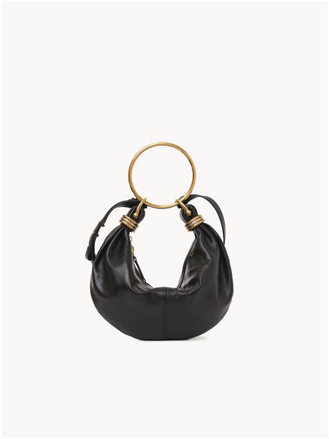 Chlo Small Bracelet Hobo Bag In Grained Leather Chlo Hk