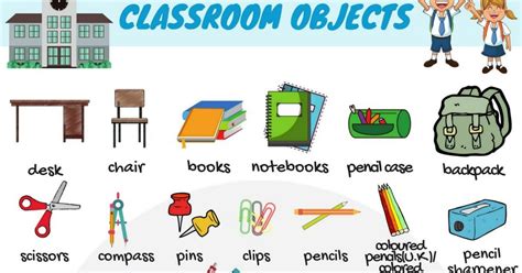 Free Classroom Objects Flashcards In English Esl Resource Ph