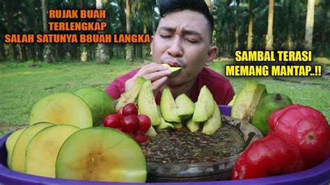 Mukbang Rujak Buah Sambal Pedas Mukbang Rujak Macam Buah Segar