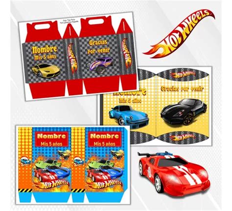 Kit Imprimible Cumpleaños Hot Wheels Candy Bar Editable en venta en Río