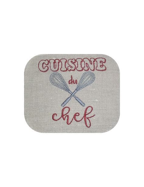 Motif De Broderie Cuisine Du Chef