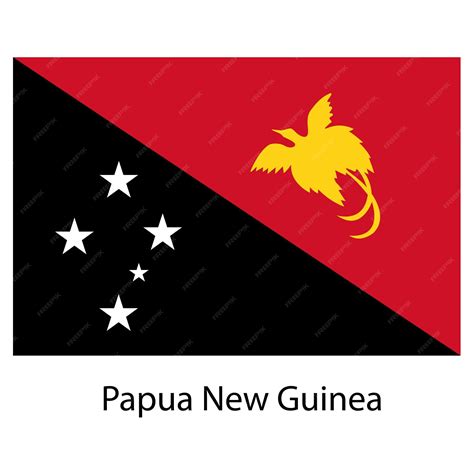 Premium Vector | Flag of the country papua new guinea vector illustration