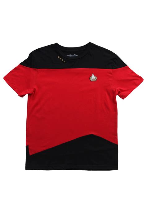 Mens Star Trek TNG Red Costume T-Shirt - Halloween Costumes