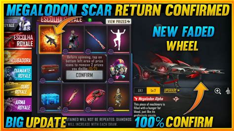 Megalodon Alpha Scar Return Free Fire Free Fire Evo Gun Scar Returns