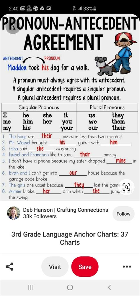 Pin By Leann Burrows On Classroom Charts In 2024 Pronoun Antecedent