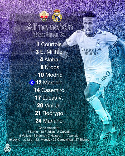 Real Madrid Cf 🇬🇧🇺🇸 On Twitter 📋 Our Starting Xi 🆚 Elchecfen