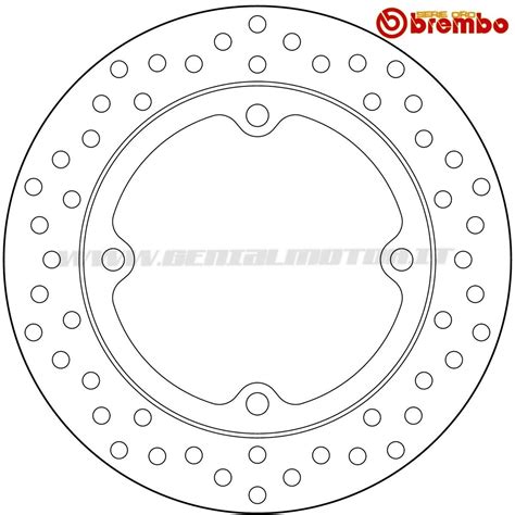 Brake Disc Fixed Brembo Serie Oro Rear For Honda Cbr R