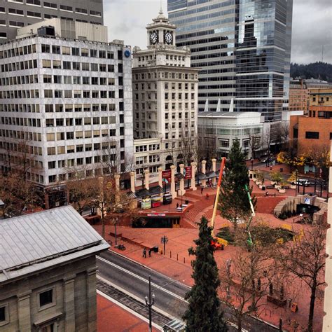 Pioneer Square From The Nines Downtown Portland Portland Travel