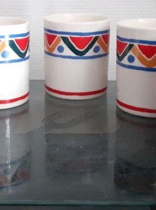 5 Tasses Mugs Mobil arcopal Années 70 Luckyfind