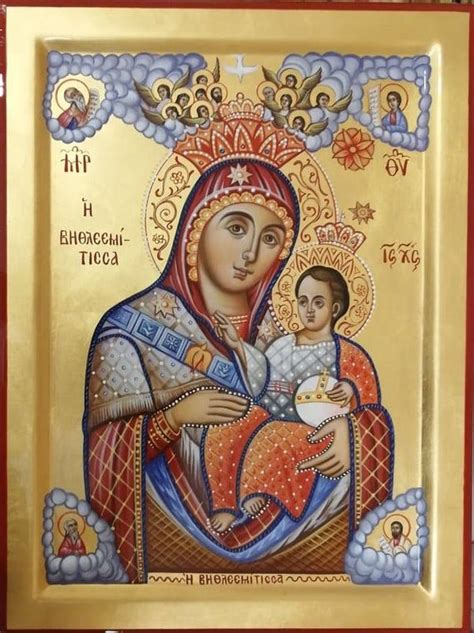 Virgin Mary Of Bethlehem Handpainted Icon MADE TO ORDER Panagia