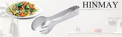 Hinmay Small Serving Tongs 8 Inch Stainless Steel Salad