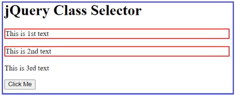 Jquery Class Selector With Examples Dot Net Tutorials